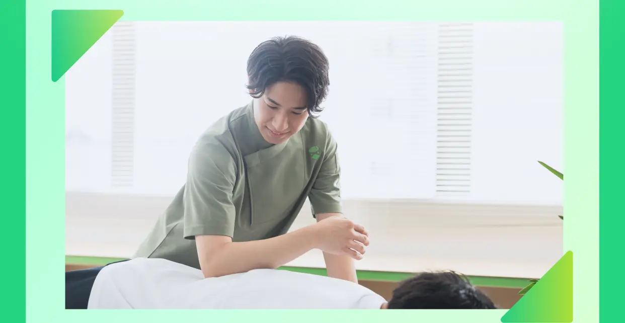筋膜調整の施術風景